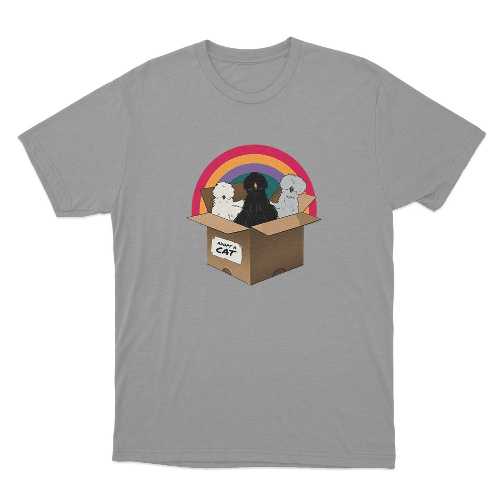 Adopt A Cat Unisex T Shirt Grey Adopt A Cat Unisex T Shirt Grey