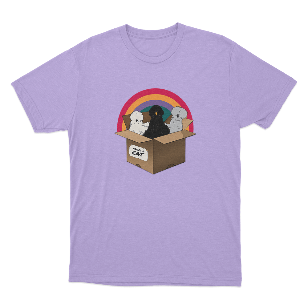 Adopt A Cat Unisex T Shirt Purple Adopt A Cat Unisex T Shirt Purple