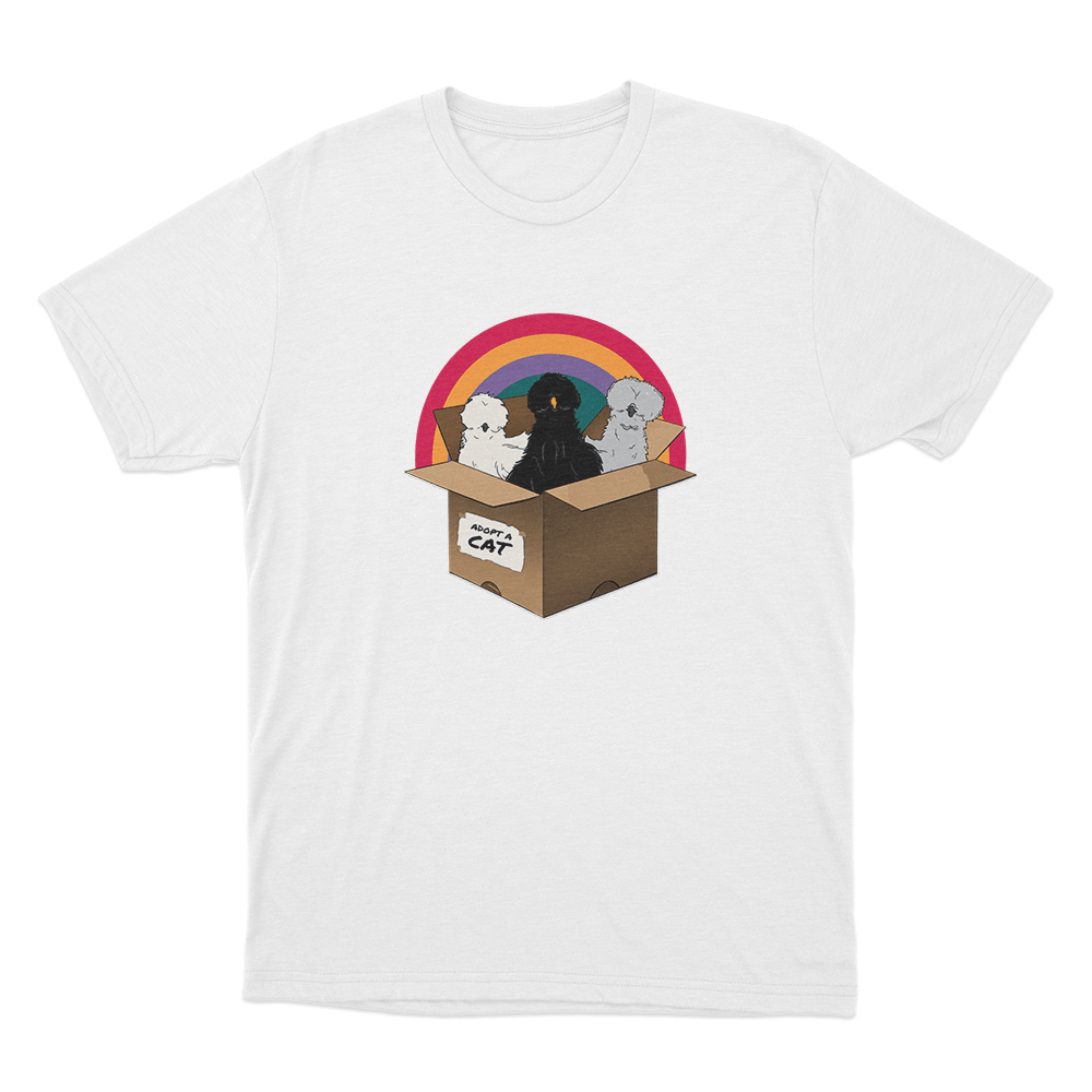 Adopt A Cat Unisex T Shirt White Adopt A Cat Unisex T Shirt White