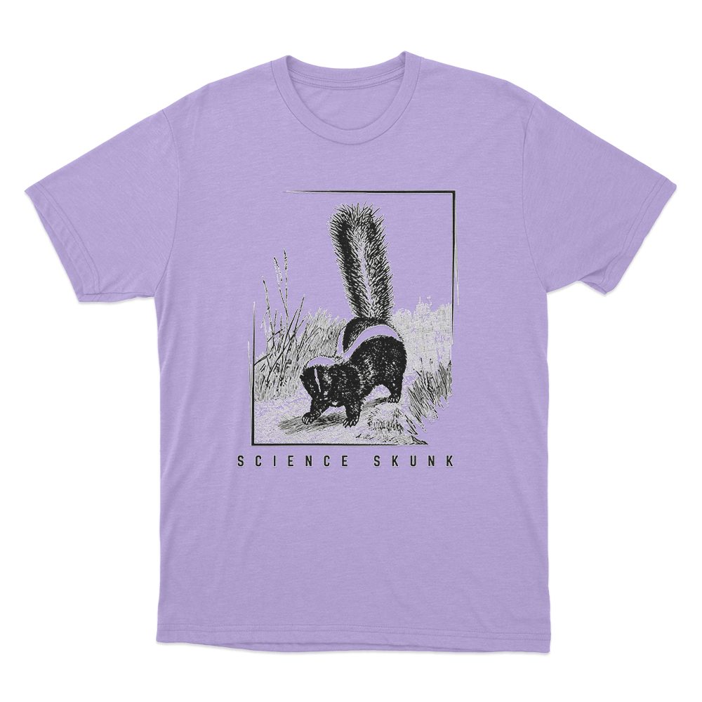 Science Skunk Unisex T Shirt Purple Science Skunk Unisex T Shirt Purple