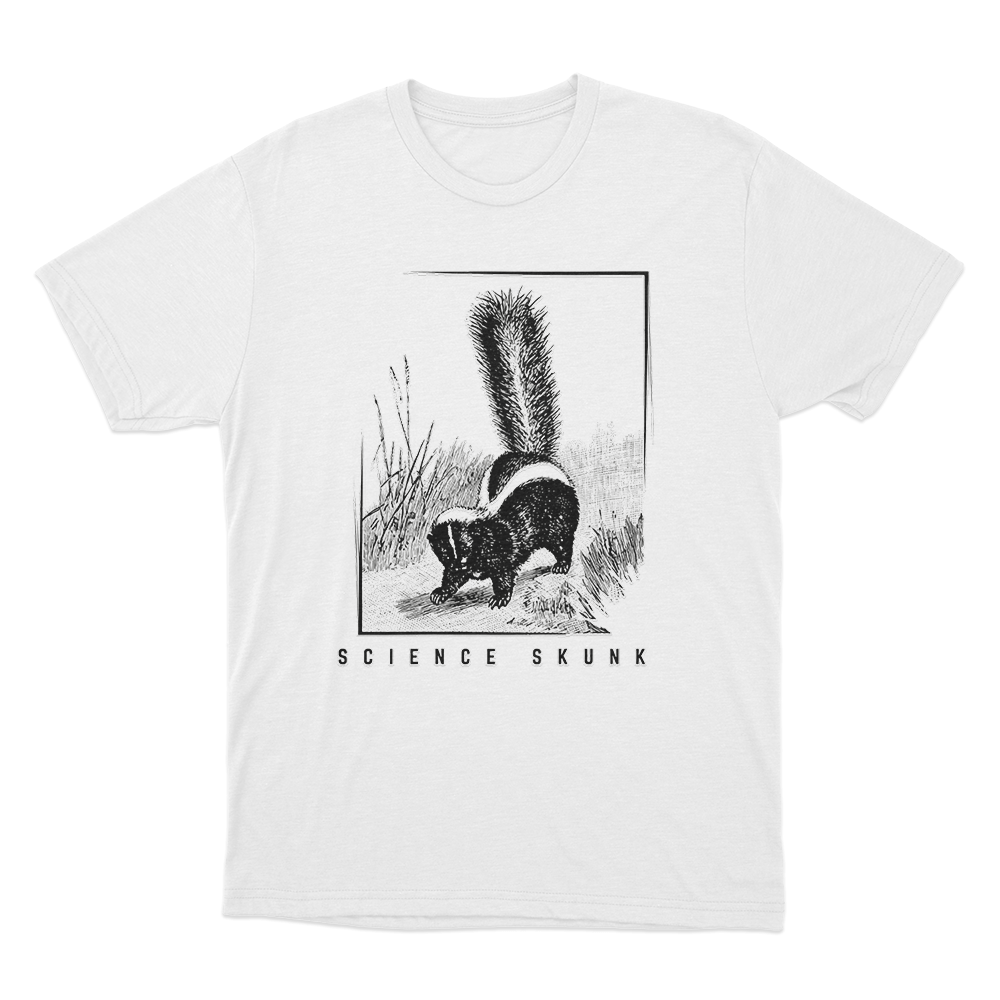 Science Skunk Unisex T Shirt White Science Skunk Unisex T Shirt White